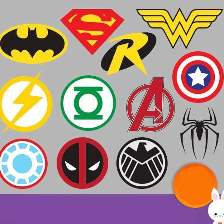Kit Digital Logo Dos Super Herois  1