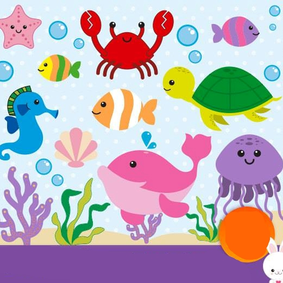 Kit Digital Peixinhos Fundo do Mar  1