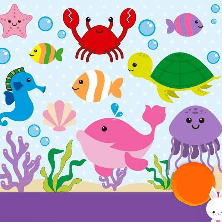 Kit Digital Peixinhos Fundo do Mar  1