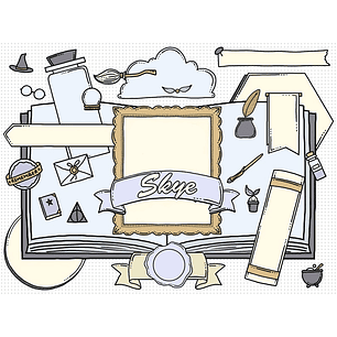 Kit Digital Magia Secreta Azul Céu 