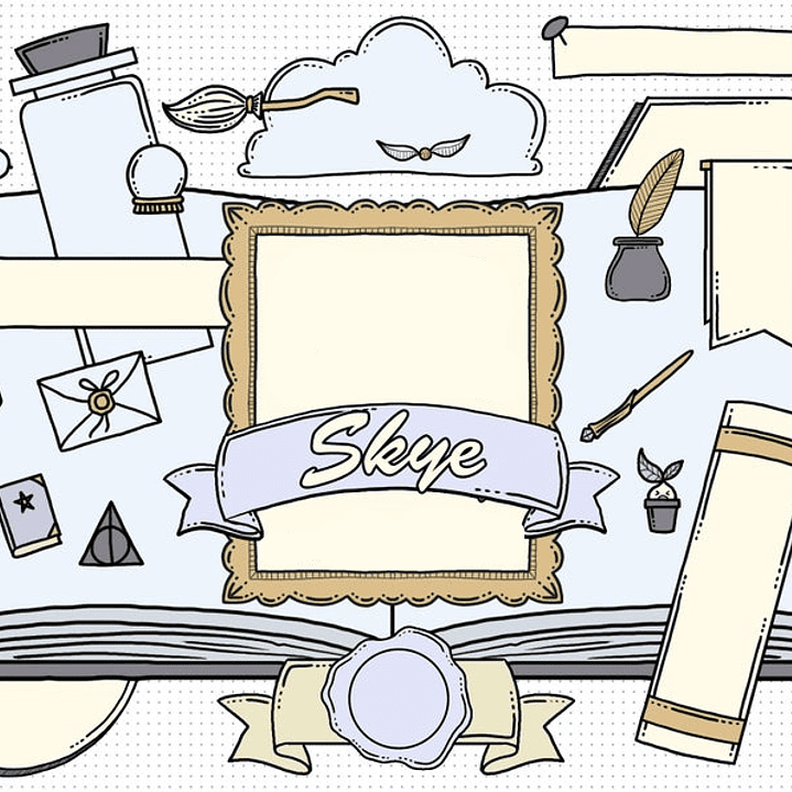 Kit Digital Magia Secreta Azul Céu  1