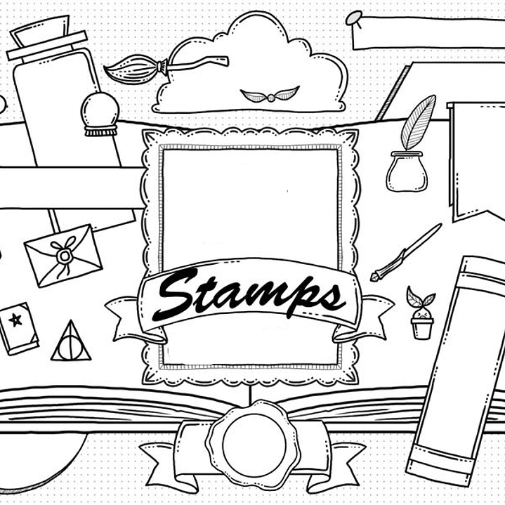 Kit Digital Rabiscos Magia  1