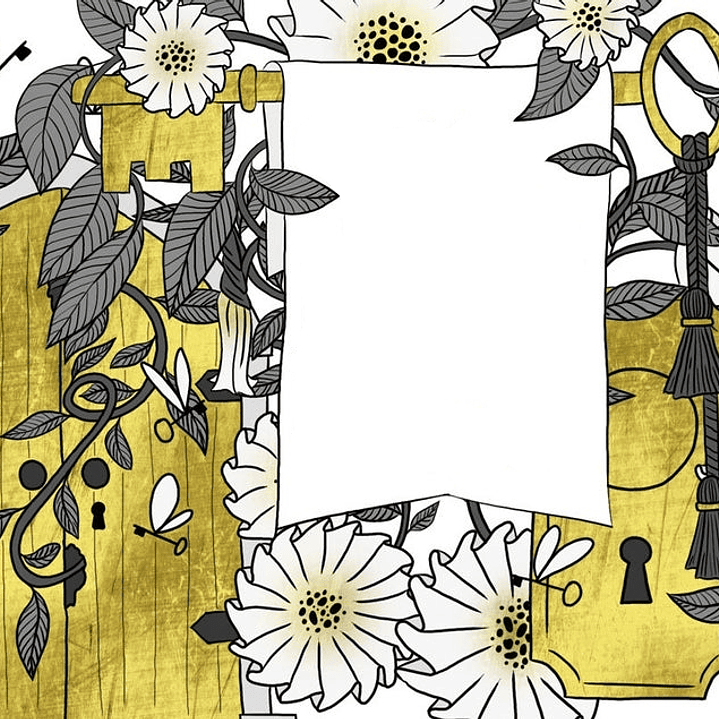 Kit Digital Diario Dourado  1