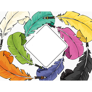 Kit Digital Penas Coloridas