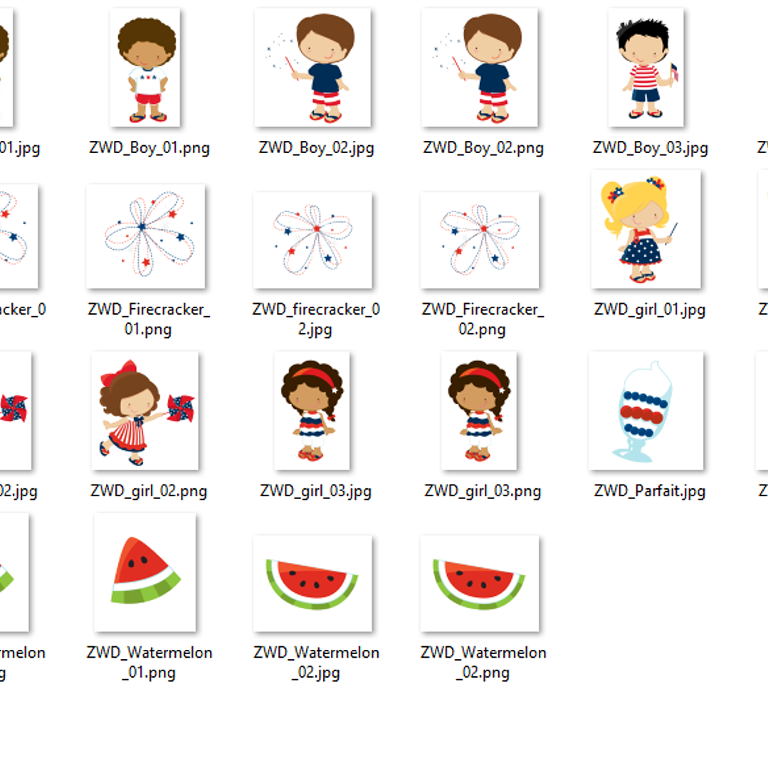 Kit Digital Crianças 4 de Julho  2