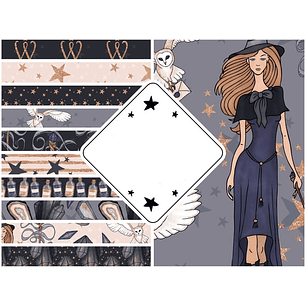 Kit Digital Papeis Bruxa Glamurosa 