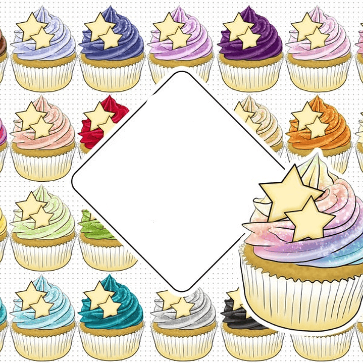 Kit Digital Cupcakes Brilhosos  1