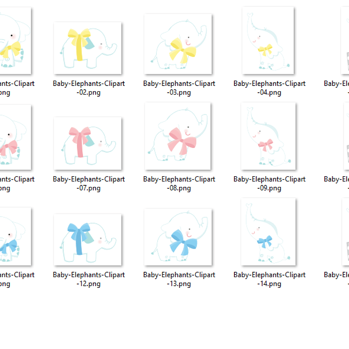 KIt Digital Bebês Elefantes  2