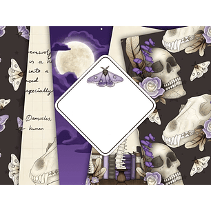 Kit Digital Papeis Escuridão Noturna 