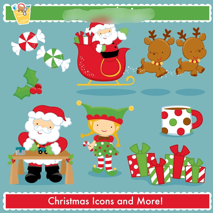 KIt Digital Natal Papai Noel 1