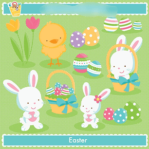 Kit Digital Coelhinhos da Páscoa 