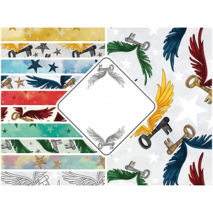 Kit Digital Papeis Chaves Voadoras 