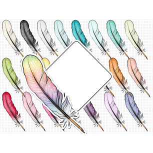 Kit Digital Penas de Escrever Coloridas 