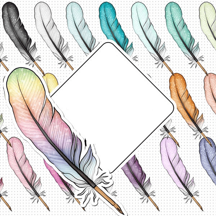 Kit Digital Penas de Escrever Coloridas  1