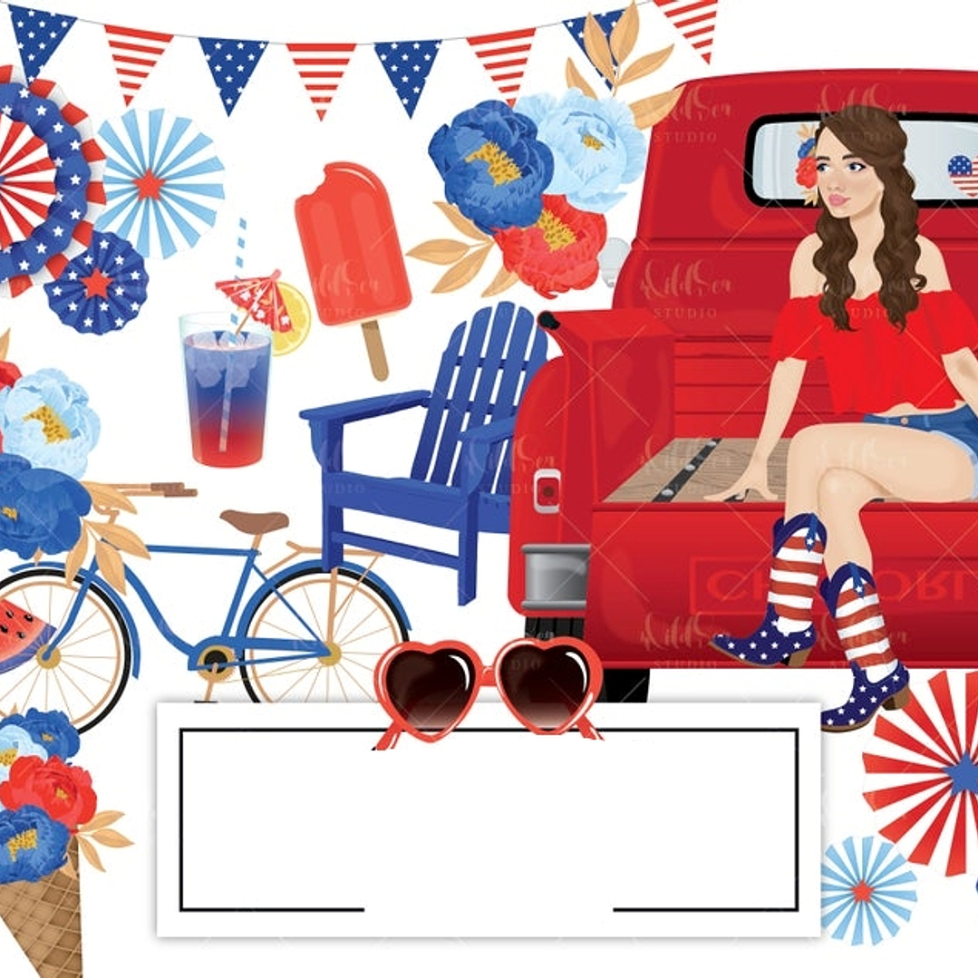 Kit Digital Menina Americana  1