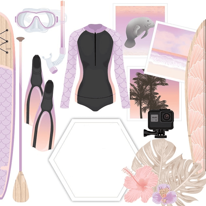 Kit Digital Esporte Aquatico Rosa  1