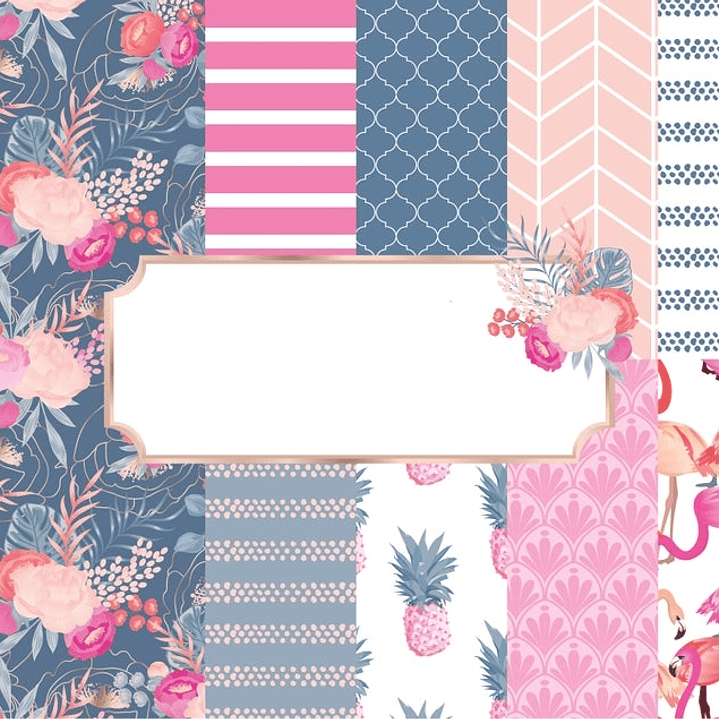 Kit Digital Papeis Flamingo  1
