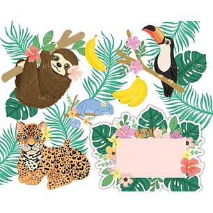 Kit Digital Animais Amigos da Selva 