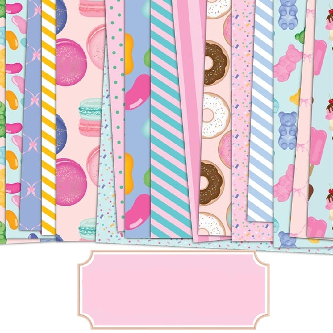 Kit Digital Papeis de Doces  1