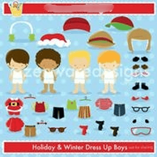 Kit Digital Fantasias de Inverno Menino 