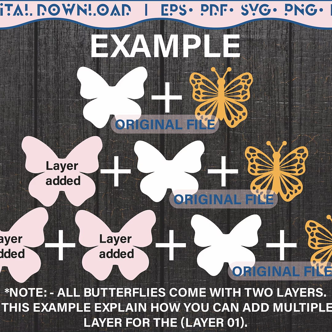 Aquivo de Corte Pack 3D de Borboleta  1