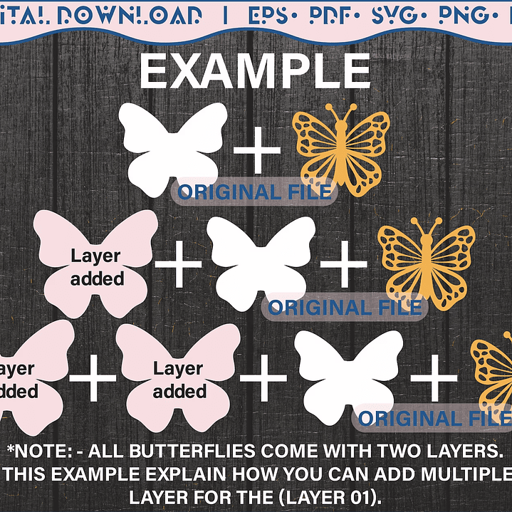 Aquivo de Corte Pack 3D de Borboleta  1