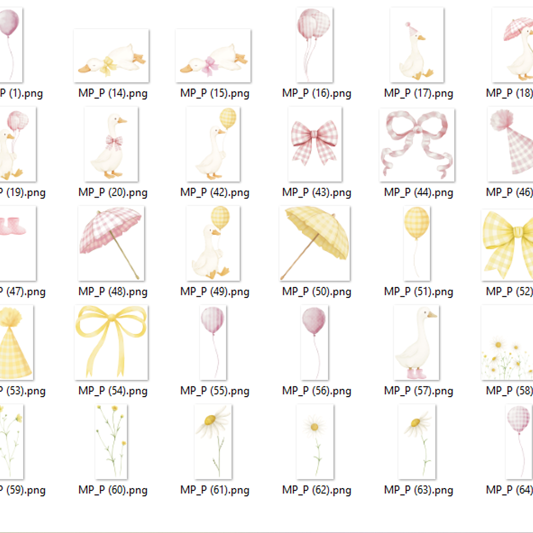 Kit Digital Margaridas e Gansinhos Rosa 2