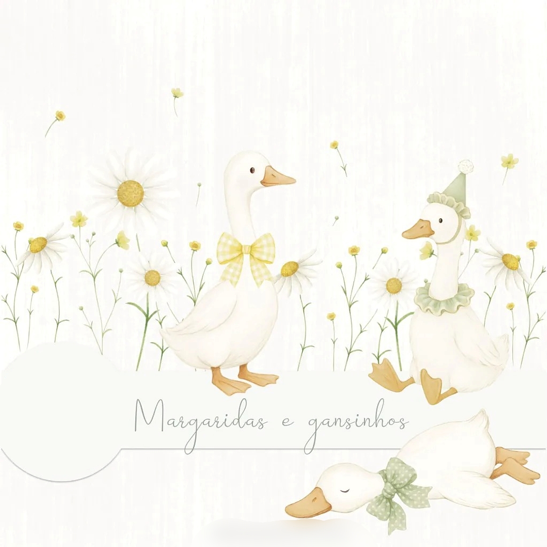 Kit Digital Margaridas e Gansinhos 1