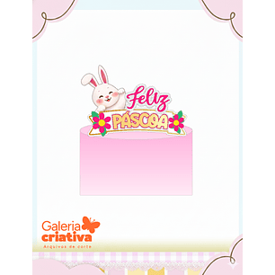 Arquivo Topo de Bolo Páscoa Faixa Coelhinha