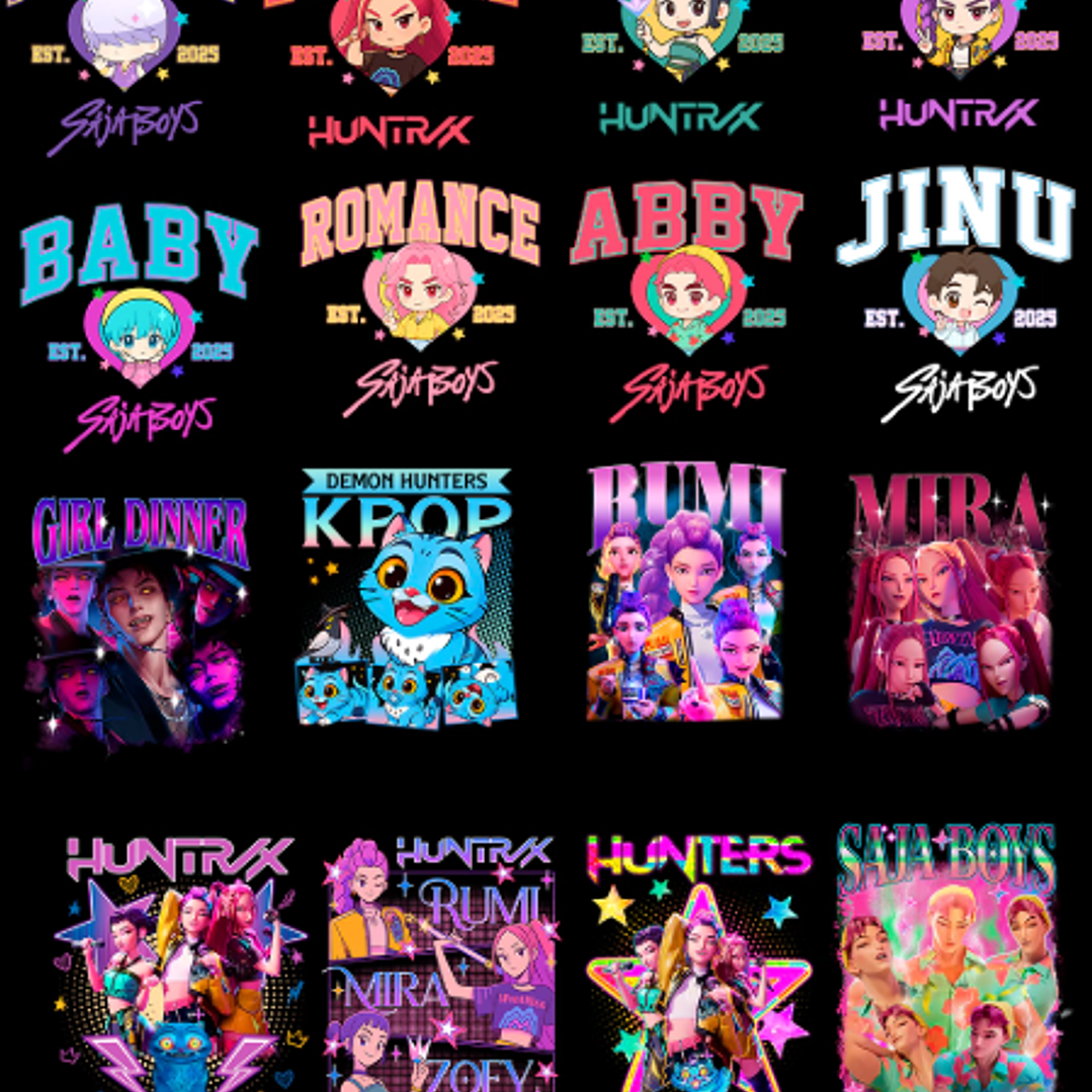 Arquivo Estampas Huntrix  2