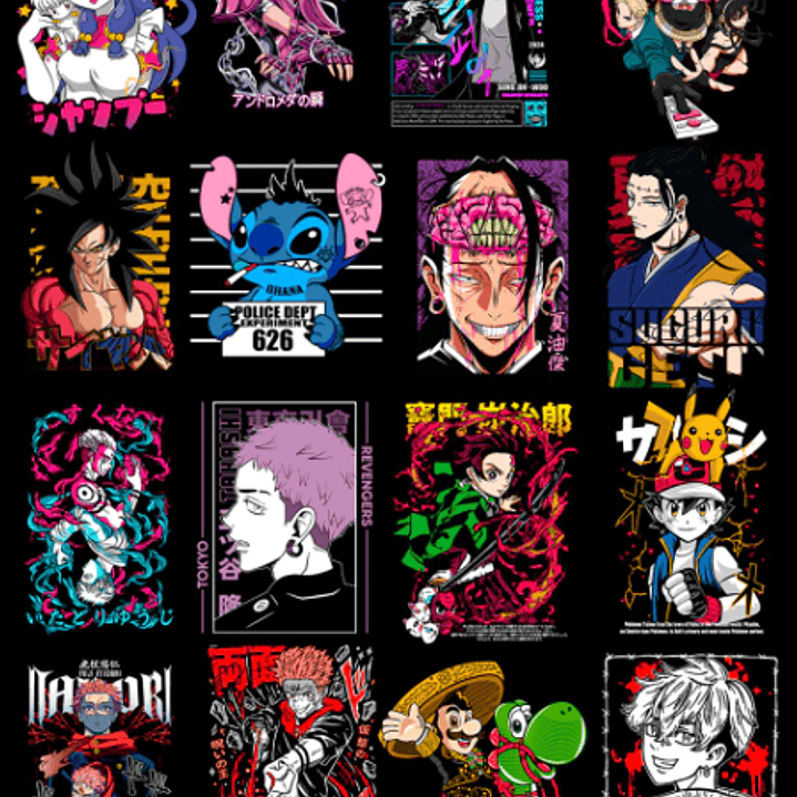 Arquivo Pack Estampas Anime 3.0 2
