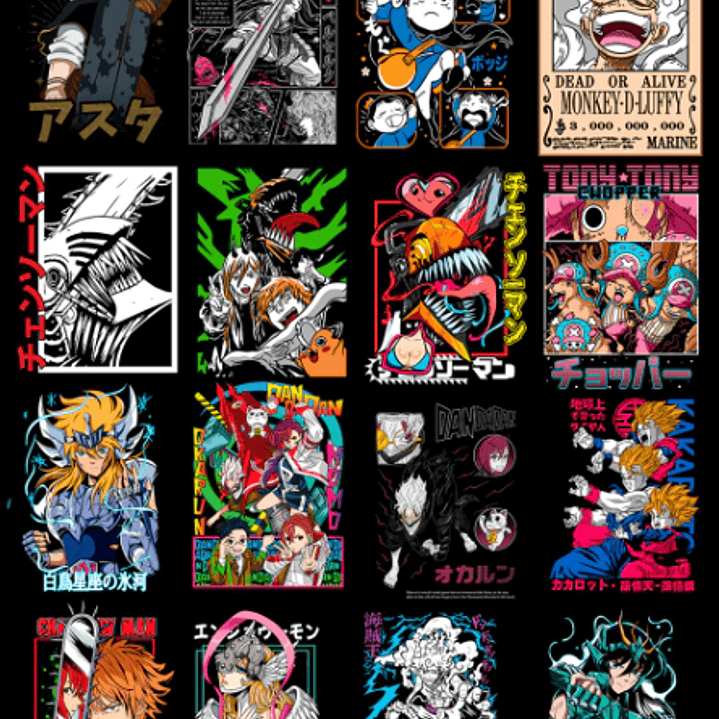 Arquivo Pack Estampas Anime 3.0 3