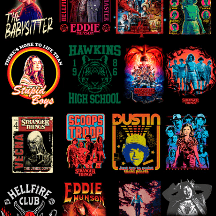 Arquivo Pack Estampas Stranger Things  3