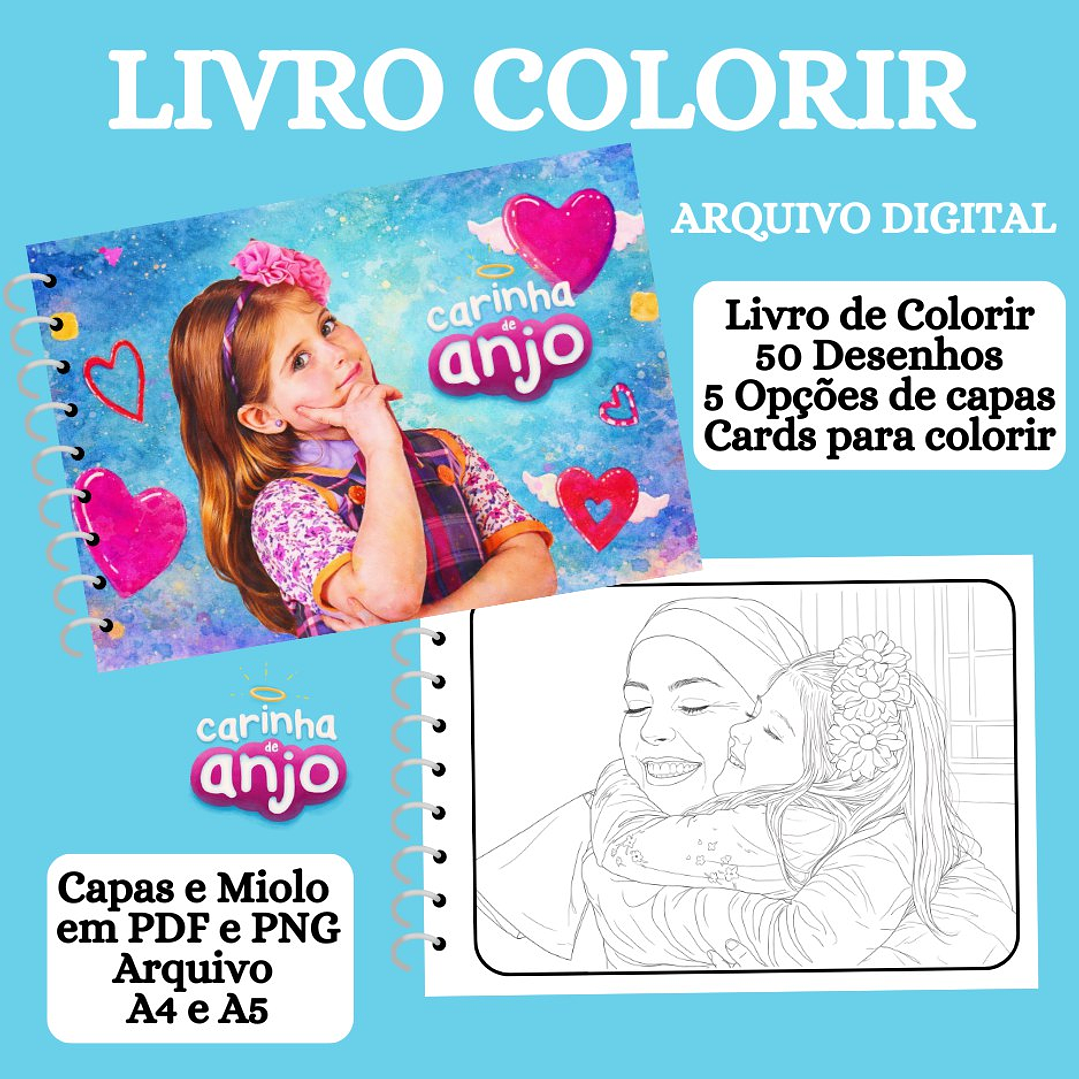 Arquivo Livro de Colorir Carinha de Anjo  2