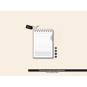 Arquivo Coleção Basic Bloco de Anotações A6 