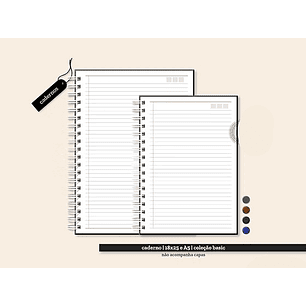 Arquivo Coleção Basic Caderno A5 e 18x25