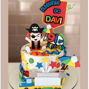 Arquivo Carnaval Topo de Bolo Menino Pirata 