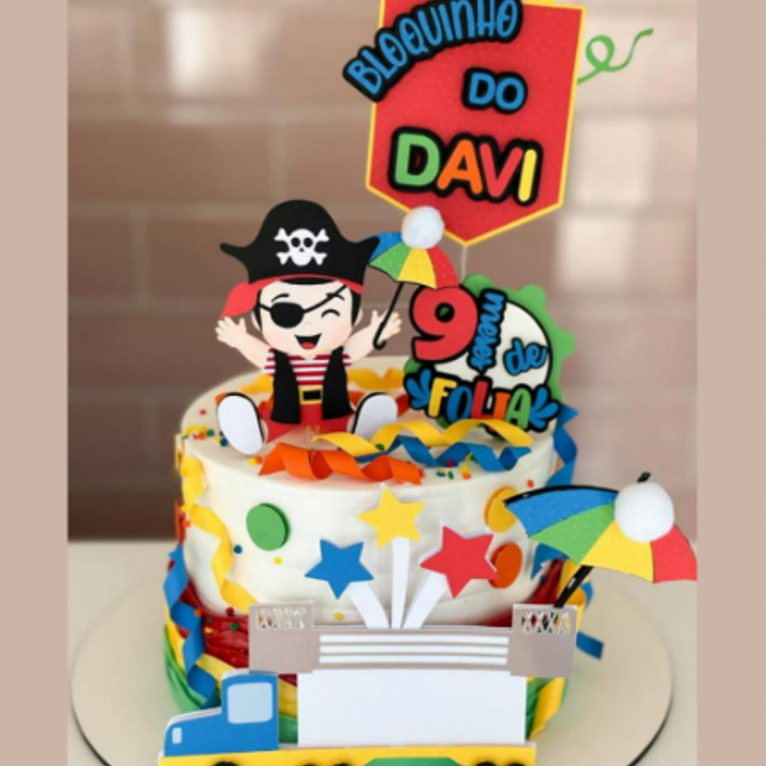 Arquivo Carnaval Topo de Bolo Menino Pirata  1