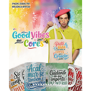 Arquivo Combo Sublimação Good Vibes das Cores