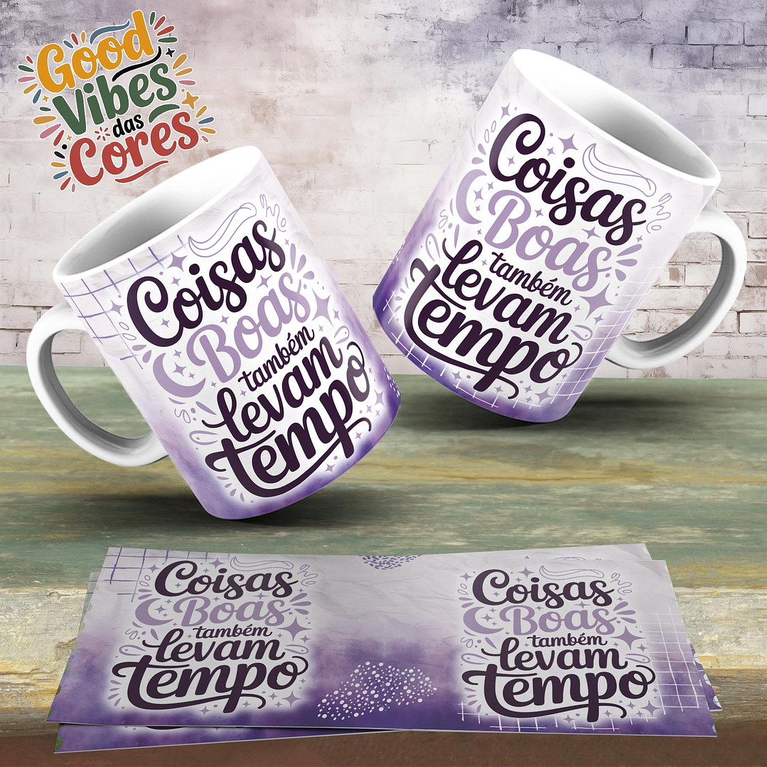 Arquivo Combo Sublimação Good Vibes das Cores 2