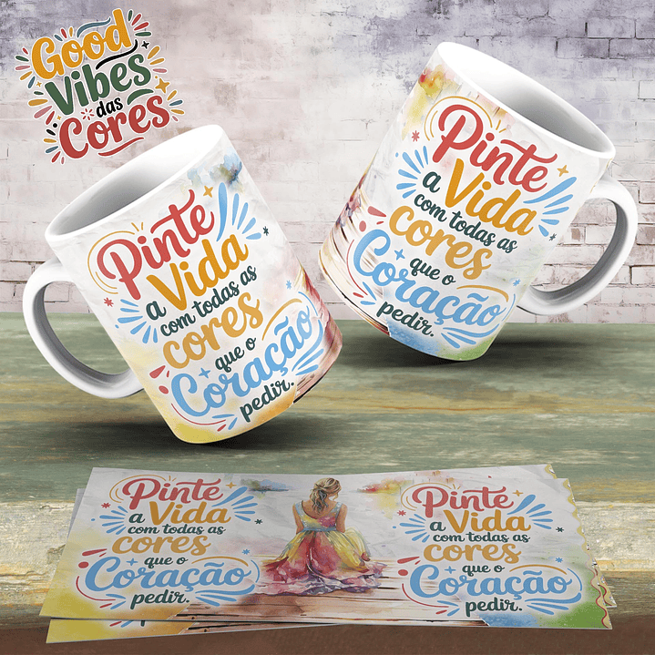 Arquivo Combo Sublimação Good Vibes das Cores 21