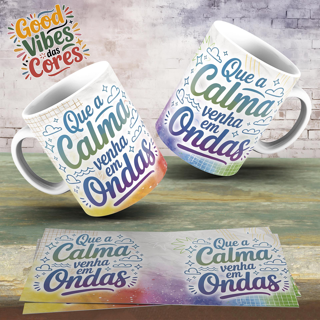 Arquivo Combo Sublimação Good Vibes das Cores 22