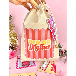 Arquivo Dia da Mulher Saquinho Algodão 