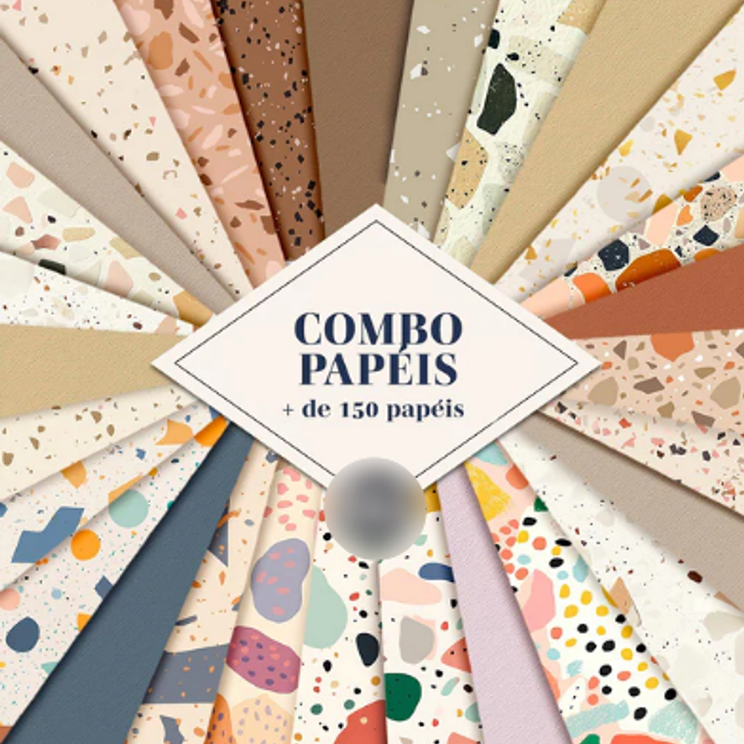 Kit Digital Combo Papéis - Terrazzo 1