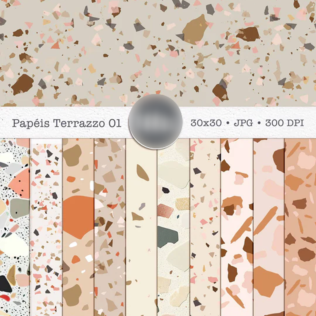 Kit Digital Combo Papéis - Terrazzo 3