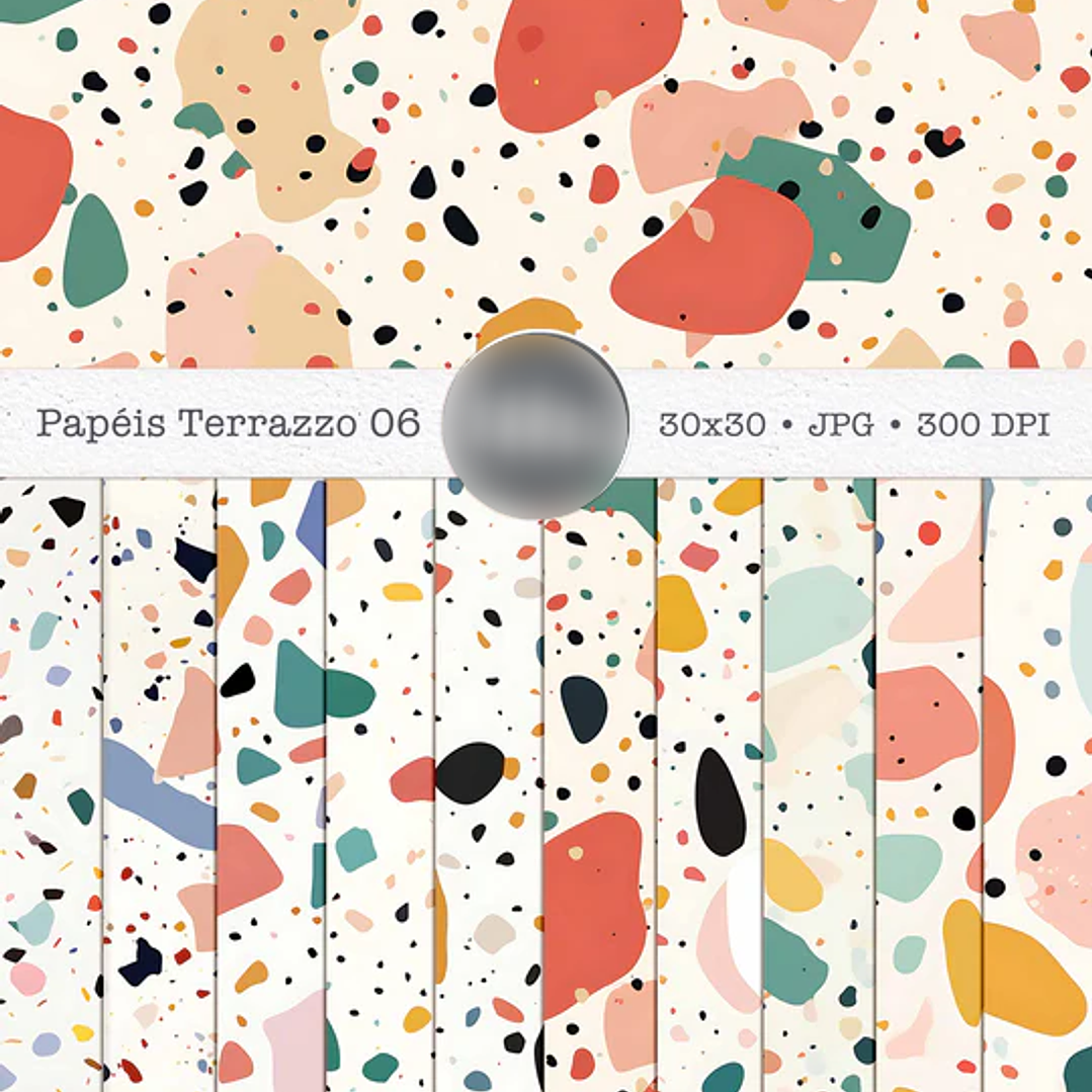 Kit Digital Combo Papéis - Terrazzo 4