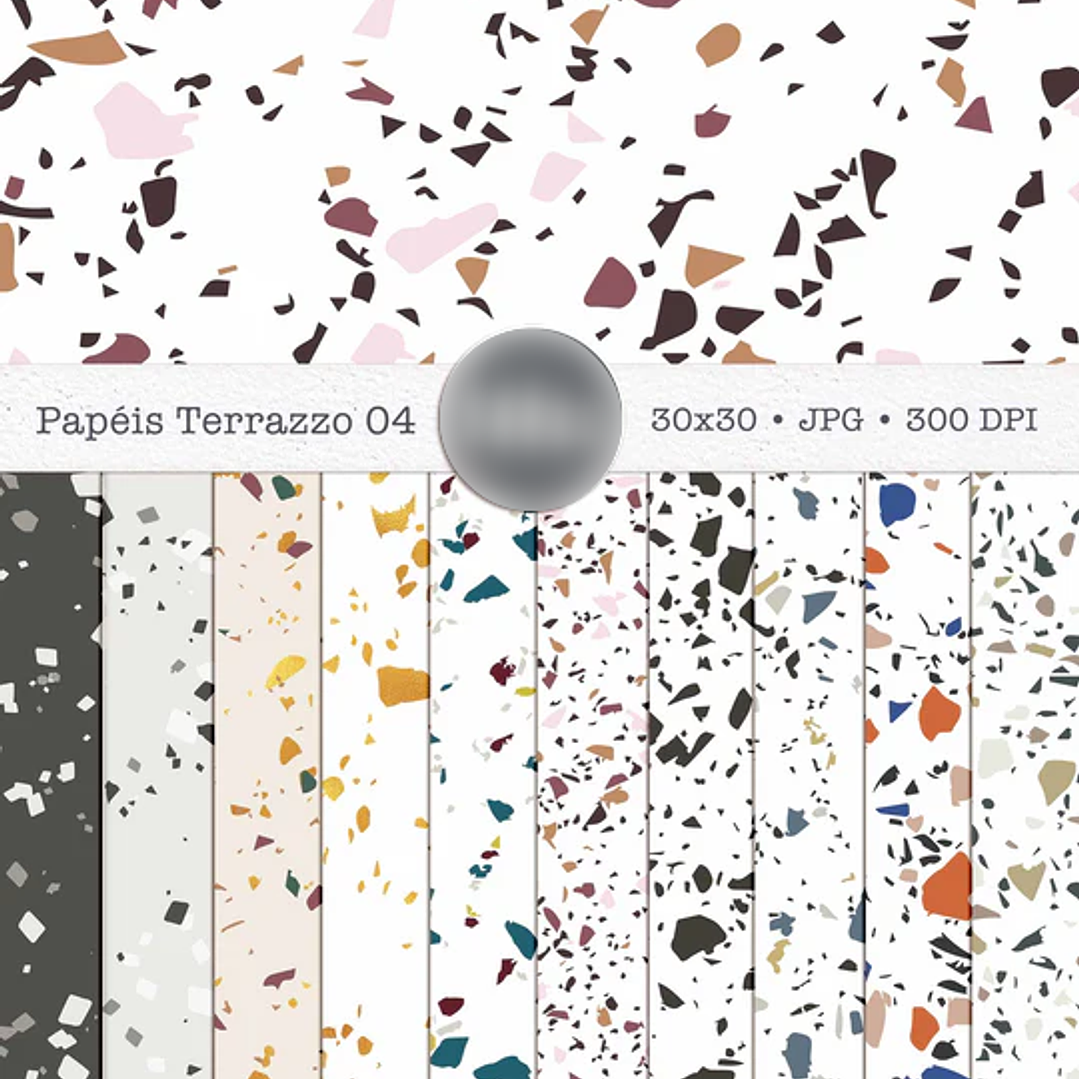 Kit Digital Combo Papéis - Terrazzo 5