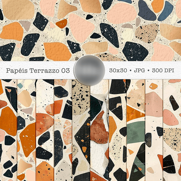Kit Digital Combo Papéis - Terrazzo 7