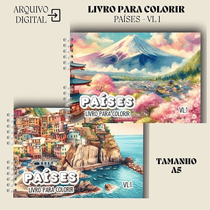 Arquivo Livro para Colorir (A5) Países