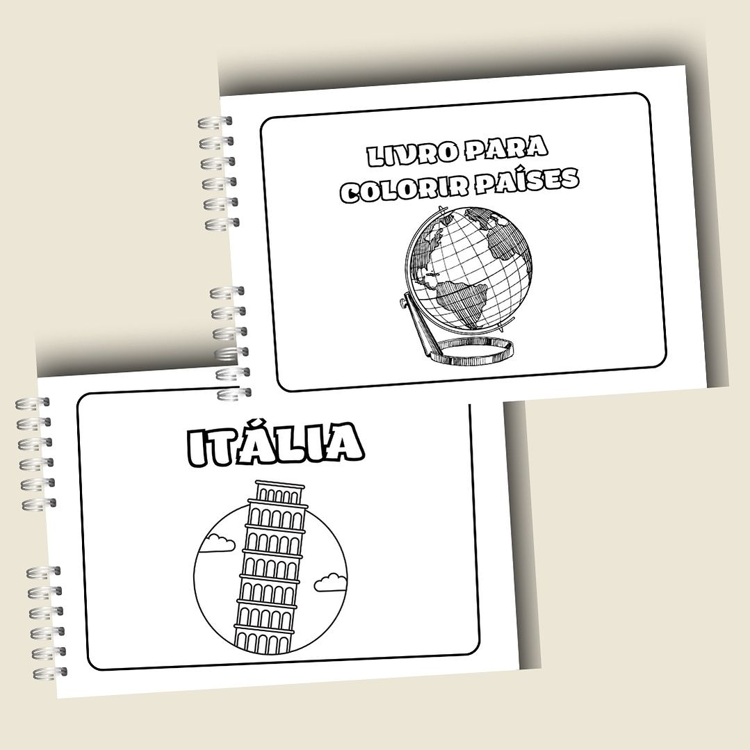 Arquivo Livro para Colorir (A5) Países 2